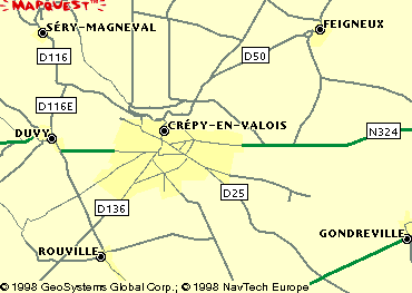 CARTE D'ACCES ZOOM MAXIMUM CARTE CREPY ET ENVIRONS